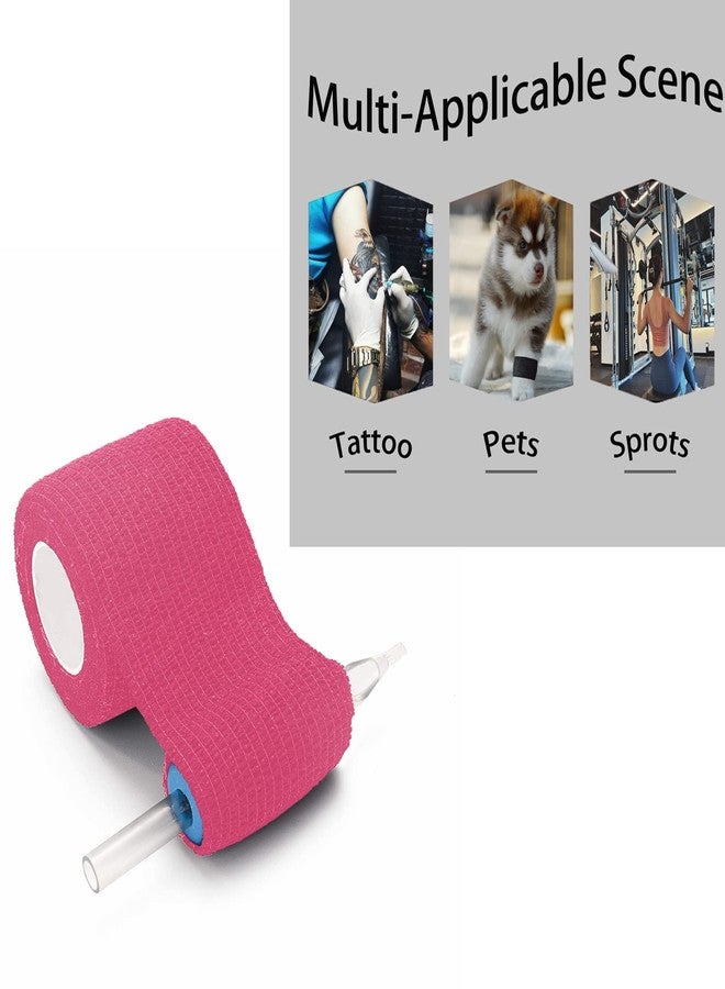 Kingwei 15 Pack 2 Inches X 5 Yards Self Adherent Cohesive Wrap Bandages,First Aid Tape,Elastic Self Adhesive Tape, Athletic,Sports wrap Tape,Bandage Wrap for Sports,Wrist,Pink Colour Athletic Tape - Image 5